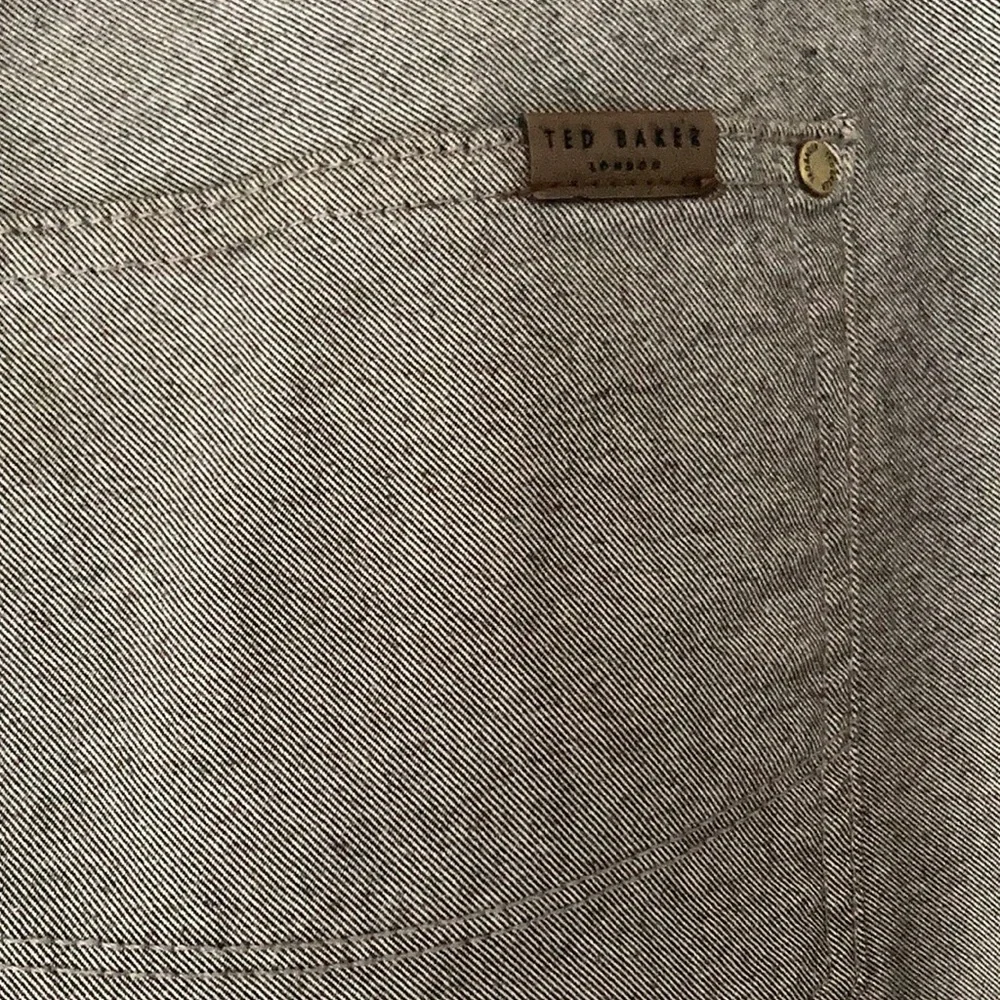 Designer Ted Baker London Brown Gray Straight Leg Pant - Picture 6 of 11